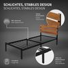 Cama De Estructura Metalica 90x200cm Negra Con Colchón Ml-design