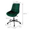 Silla De Oficina Con Ruedas Y Estructura Metálica Verde Ml-design