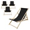 Set 2x Silla De Playa Madera De Pino 3 Posiciones Ecd Germany