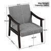 Sillón De Salón Silla Sofá Individual Para Relax Gris Carga Max 136kg