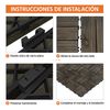 27x Baldosas Para Jardin De Madera Para 2,43㎡ Terrazas 31x31x2,5cm