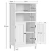 Armario Baño Columna Con Estante Mueble Baño Suelo 50x30x92cm Blanco