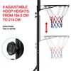 Canasta De Baloncesto Portátil Altura Ajustable Exteriores 219-249cm