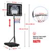 Canasta De Baloncesto Portátil Altura Ajustable Exteriores 234-264cm