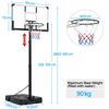 Canasta De Baloncesto Portátil Altura Ajustable Exteriores 216-246cm