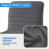 Silla De Oficina Silla Trabajo Con Ruedas Sin Reposabrazo Color Gris