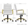 Silla De Oficina Silla De Escritorio Giratoria Altura Ajutable Blanco