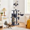 Árbol Rascador De Gatos Torre Escalador Con Nido Para 1-3 Gatos Gris