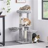 Árbol Rascador Para Gatos Con Poste Cesta Torre Para Gatos Gris Claro
