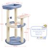 Árbol Rascador Para Gatos Torre Escalador De Sisal Azul Y Beige