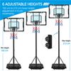 Canasta Baloncesto Exterior Con Ruedas Para Niños Y Adultos 226-256cm