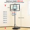 Canasta Baloncesto Exterior Con Ruedas Para Niños Y Adultos 226-256cm