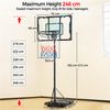 Canasta Baloncesto Exterior Con Ruedas Para Niños Y Adultos 216-246cm