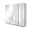 Armario De Tres Puertas Arco Led 220x54x203 Blanco