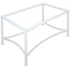 Mesa De Forja Clásica Santaella, Ideal Mesa Camilla . Color Blanca Regulable En Dos Alturas,  Sin Aro. (120 X 70 X 72  Alta-52 Baja)