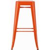 Clp Taburete Industrial Joshua Metal Naranja 43x43x77 Cm