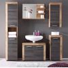 Mueble Lavabo 2 Puertas Melamina Roble Claro Y Nogal Cali