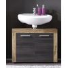 Mueble Lavabo 2 Puertas Melamina Roble Claro Y Nogal Cali