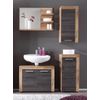 Mueble De Baño 1 Puerta Melamina Roble Claro Y Nogal Cali