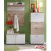 Mueble Zapatero Masie 3 Puertas 1 Cajón Blanco Y Roble Claro