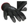 36x Guantes Antideslizantes Pu Talla 7-s, Negro. Ideal Para Construcción, Mecánicos Y Jardinería