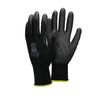 48x Pares Guantes Trabajo Pu Talla 8-m Negro Protección Ideal Constructores Mecánicos Construcción Jardinería