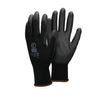 4x Guantes Trabajo Pu Talla 9-l Negro Ideal Constructores Antideslizantes