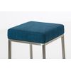 Clp Taburete Montreal 85 En Tela Azul 37x37x85 Cm