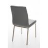 Clp Silla De Comedor Colmar Simil Cuero Gris 50x40x88 Cm