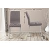 Clp Silla De Comedor Colmar En Tela Gris 50x40x88 Cm