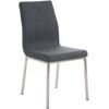 Clp Silla De Comedor Colmar En Tela Gris Oscuro 50x40x88 Cm