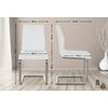 Clp Silla De Comedor Belfort Simil Cuero Blanco 50x40x90 Cm