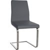 Clp Silla De Comedor Belfort Simil Cuero Gris 50x40x90 Cm