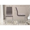 Clp Silla De Comedor Belfort En Tela Gris 50x40x90 Cm