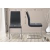 Clp Silla De Comedor Belfort En Tela Gris Oscuro 50x40x90 Cm