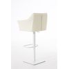 Clp Taburete De Bar Damaso Simil Cuero Crema 45x64x88 Cm