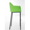 Clp Taburete De Bar Damaso Con Base De 4 Pies Simil Cuero Verde 48x64x110 Cm