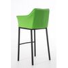 Clp Taburete De Bar Damaso Con Base De 4 Pies Simil Cuero Verde 48x64x110 Cm