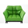 Clp Taburete De Bar Damaso Con Base De 4 Pies Simil Cuero Verde 48x64x110 Cm