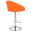 Clp Taburete Miami Simil Cuero Naranja 51x55x86 Cm