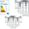 [lux.pro] Luz De Techo - Iluminación Colgante - Cromo/plata (3 X G9) - Lámpara