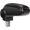 [pro.tec] Reposabrazos Central Para Audi A3 S3 8p - Año De Fabricación 2004-2010 - Apoyabrazos Con Compartimento - Tapizado - Polipiel - Negro Con Costuras De Color Rojo