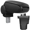 [pro.tec]® Reposabrazos Central Para Seat Leon Iii (tipo 5f) / A Partir De 2012 - Apoyabrazos Con Compartimento - Tapizado - Tela - Negro