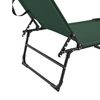 [casa.pro] Tumbona Plegable 190cm Verde Oscuro Con Techo Acero Hamaca