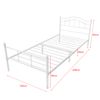 Cama Individual (florenz) Con Cabecero Curvado Y Somier Metal 120x200  - Blanco [en.casa]