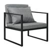 Set De 2x Sillones De Diseño - 70 X 60cm - Gris Oscuro