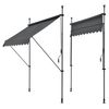 [pro.tec] Toldo Articulado Con Armazón - Gris - 250 X 120 X 200-300 Cm - Toldo Enrollable Terraza Balcón - Protector De Sol - Parasol