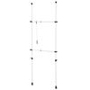 [en.casa] Perchero Telesc�pico 110 - 305 Cm Ajustable Colgador 2 X M�x. 20 Kg Metal Pl�stico Blanco
