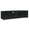 [en.casa] Mueble De Televisi�n - Mesa De Tele - Consola - Compartimiento - 34,5 X 120 X 40cm - Mdf - Negro Brillo