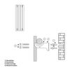 Radiador Toallero Para Baño - 480 X 1800 Mm Blanco Ecd Germany